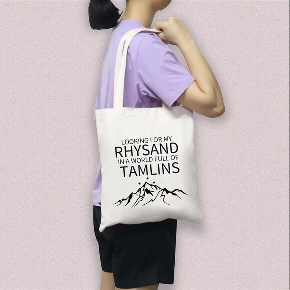 Bookish Tote Bag Canvas Waterproof Quote Gift for Readers and Book Lovers - Picture 6 of 7